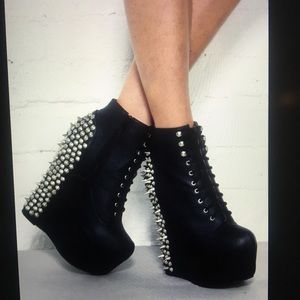 Jeffrey Campbell Damsel spike wedge bootie